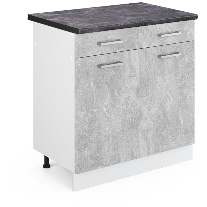foto del prodotto vicco mobiletto base per cucina calcestruzzo 80 cm , pl antracite