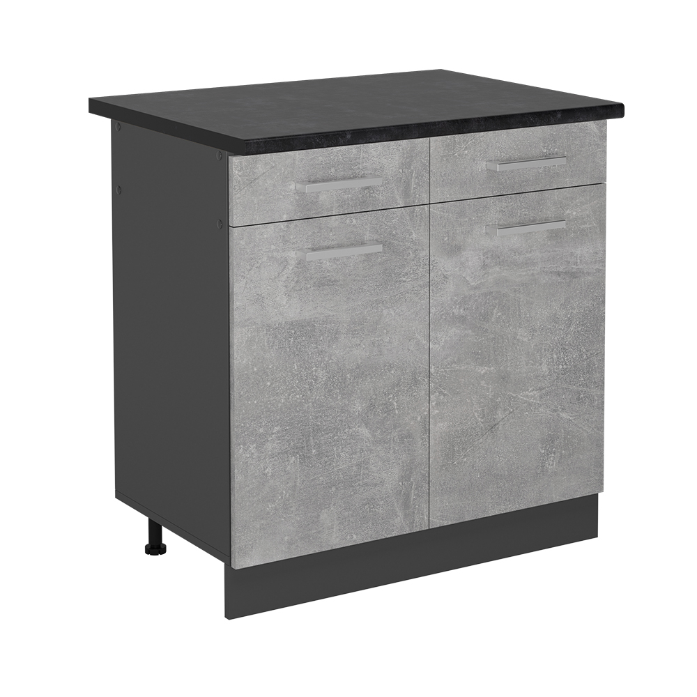 foto del prodotto vicco mobiletto base per cucina calcestruzzo 80 cm , pl antracite