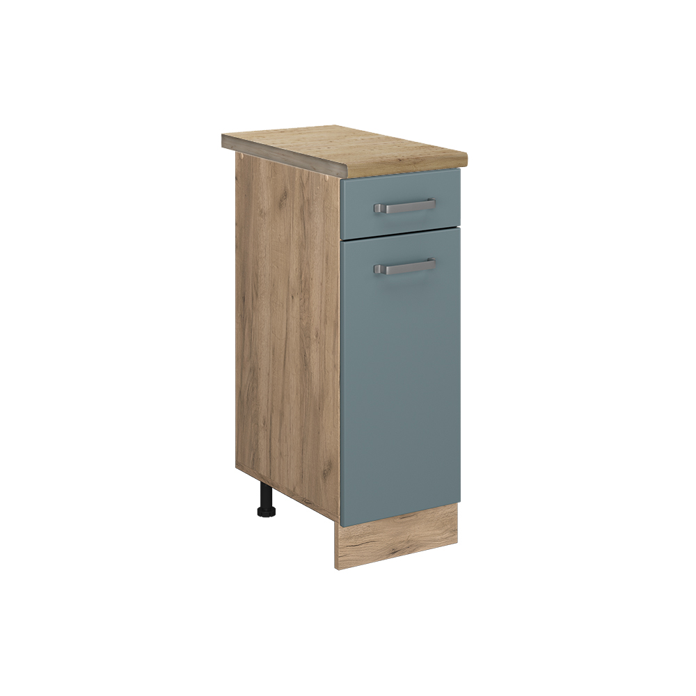 foto del prodotto vicco mobiletto base per cucina grigio blu 30 cm , pl rovere
