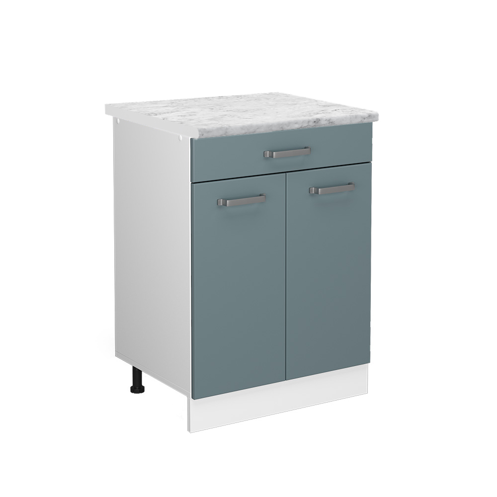 foto del prodotto vicco mobiletto base per cucina grigio blu 60 cm pl marmo