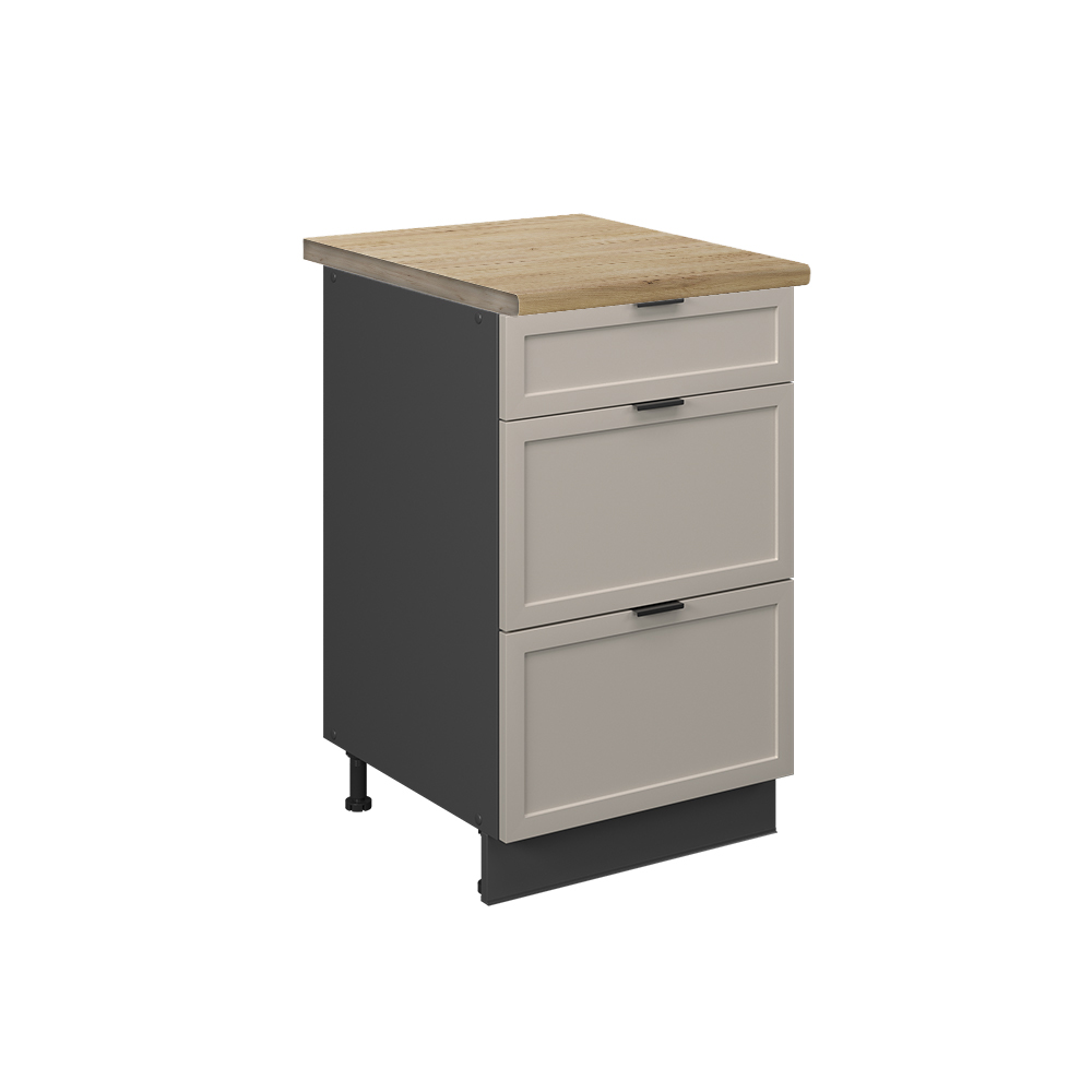 foto del prodotto vicco mobiletto base per cucina grigiobeige 50 cm , pl rovere