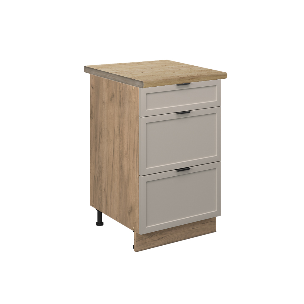 foto del prodotto vicco mobiletto base per cucina grigiobeige 50 cm , pl rovere