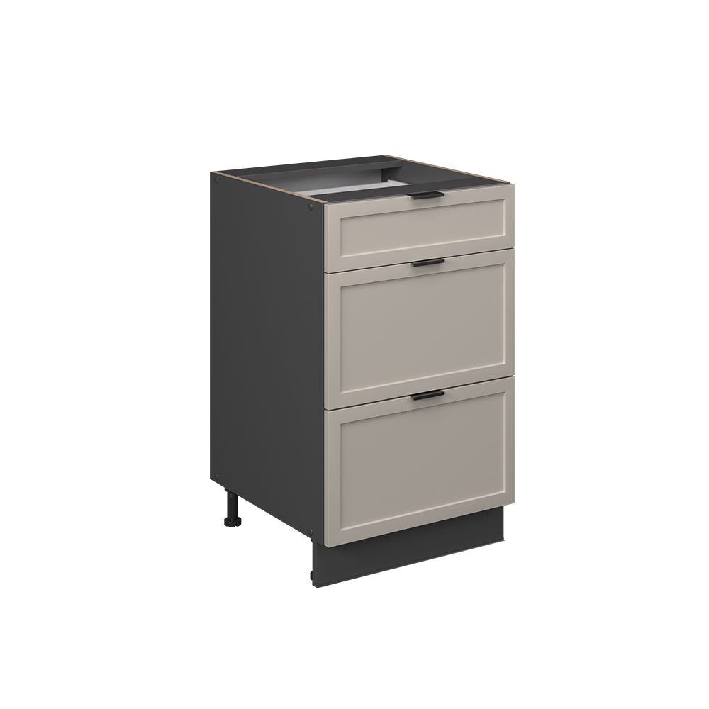 foto del prodotto vicco mobiletto base per cucina grigiobeige 50 cm senza piano di lavoro