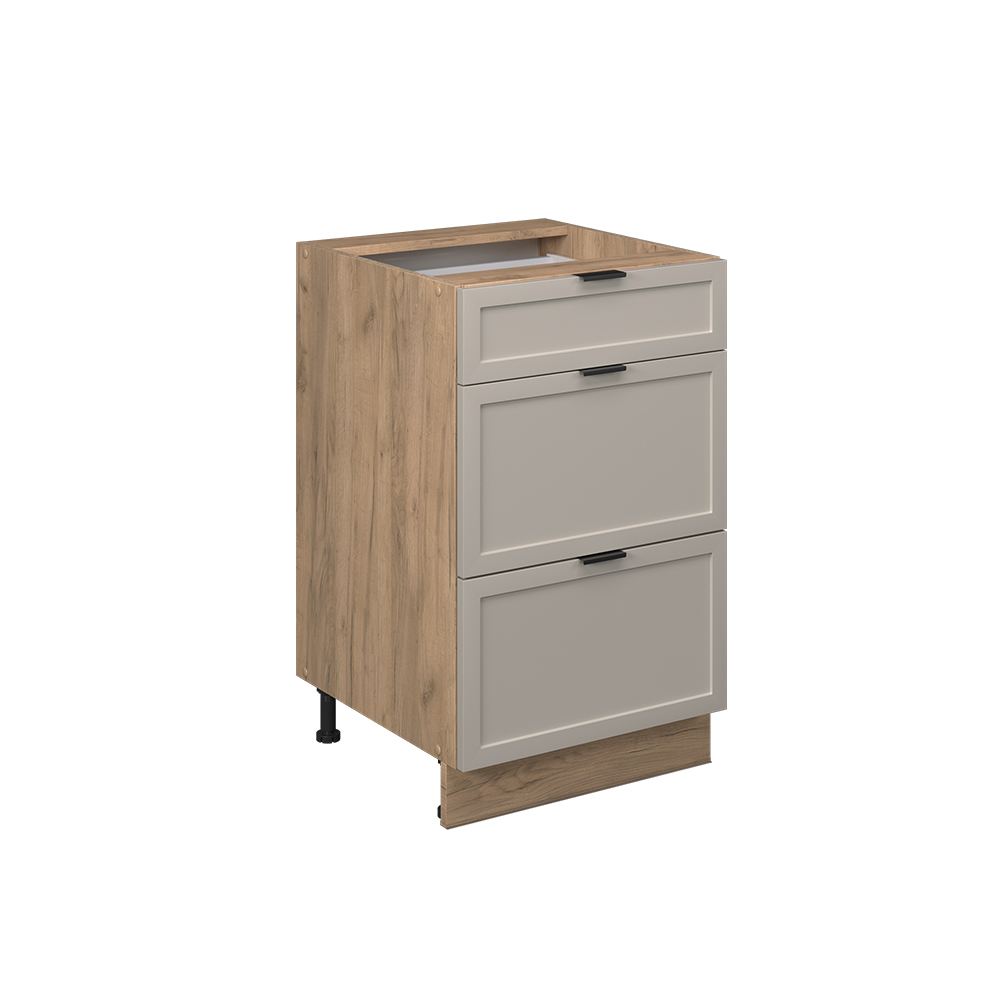 foto del prodotto vicco mobiletto base per cucina grigiobeige 50 cm senza piano di lavoro