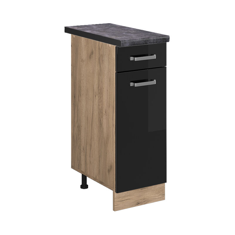 foto del prodotto vicco mobiletto base per cucina nero lucido 30 cm , pl antracite