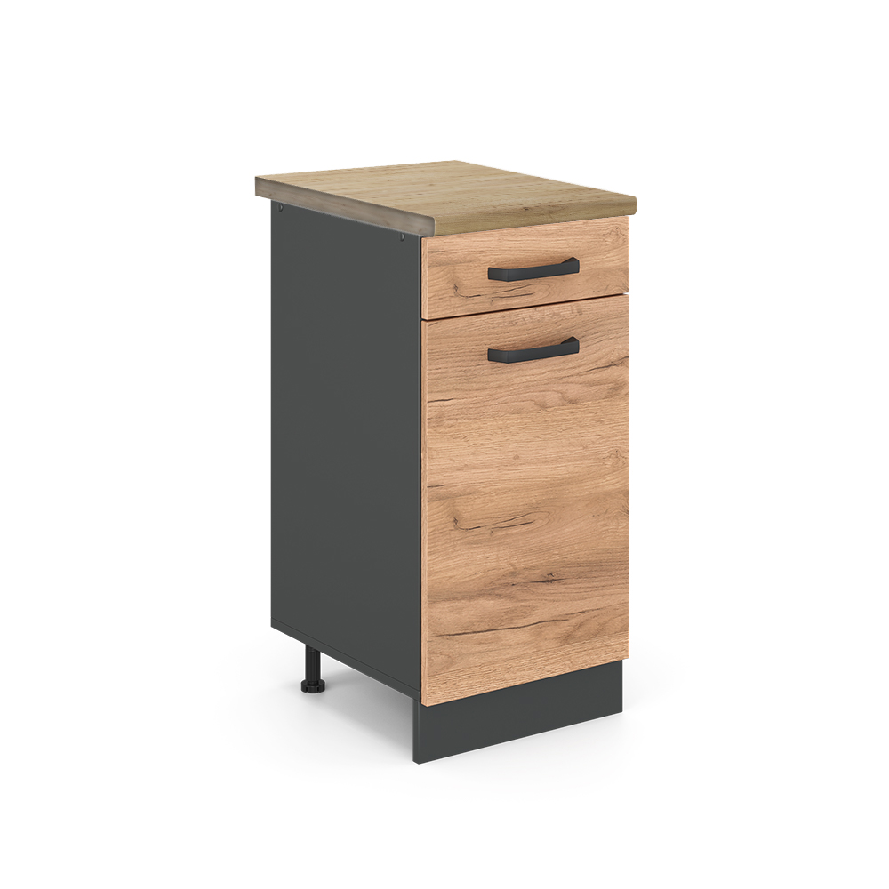 foto del prodotto vicco mobiletto base per cucina quercia dorata 40 cm , pl rovere