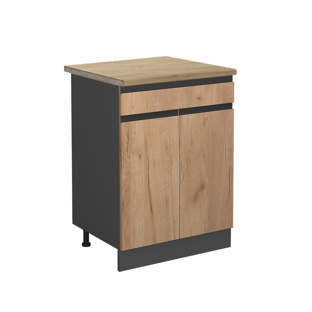 foto del prodotto vicco mobiletto base per cucina quercia dorata 60 cm , pl rovere