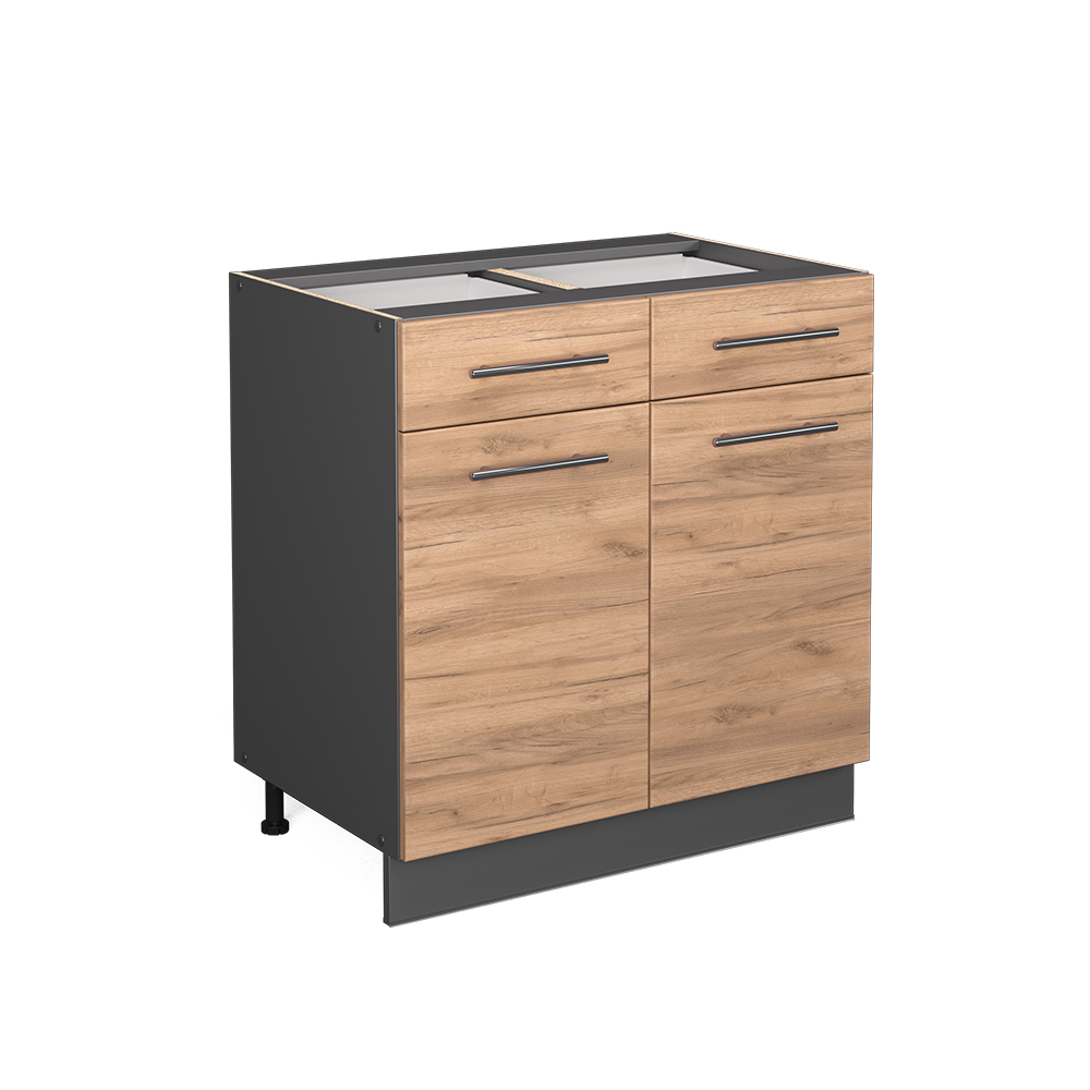 foto del prodotto vicco mobiletto base per cucina quercia dorata 80 cm senza piano di lavoro