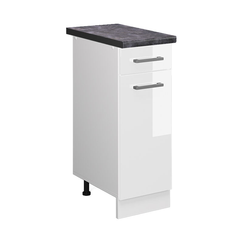 foto del prodotto vicco mobiletto base per cucina r line, bianco lucido, 30 cm , pl antracite