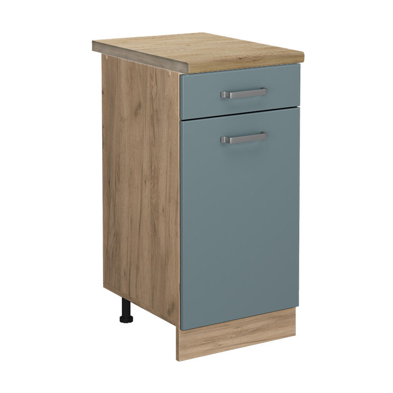foto del prodotto vicco mobiletto base per cucina r line, grigio blu, 40 cm , pl rovere