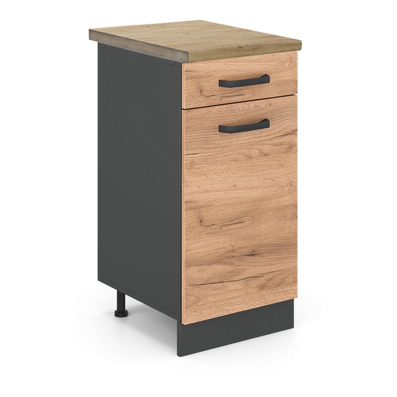 foto del prodotto vicco mobiletto base per cucina r line, quercia dorata, 40 cm , pl rovere