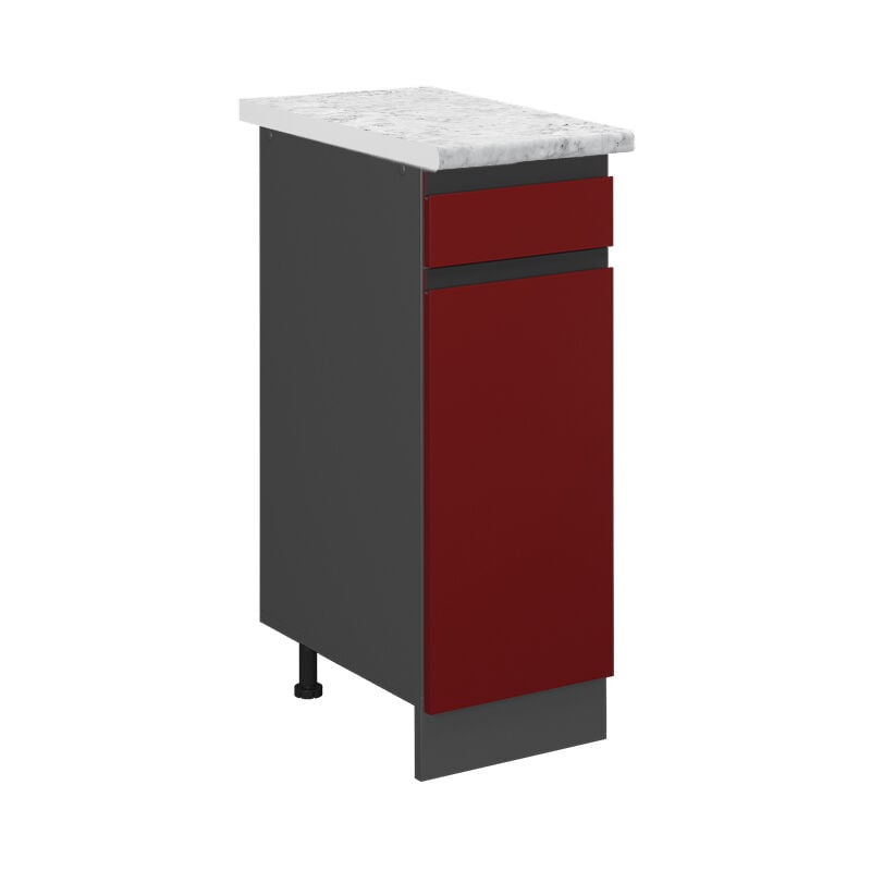 foto del prodotto vicco mobiletto base per cucina r line, rosso, 30 cm pl marmo