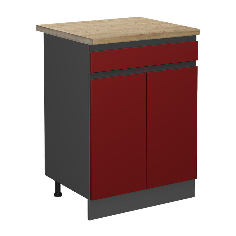 immagine 0 del prodotto vicco mobiletto base per cucina r line, rosso, 60 cm , pl rovere