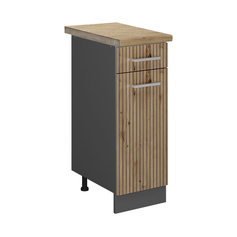 foto del prodotto vicco mobiletto base per cucina r line, rovere artigianale, 30 cm , pl rovere