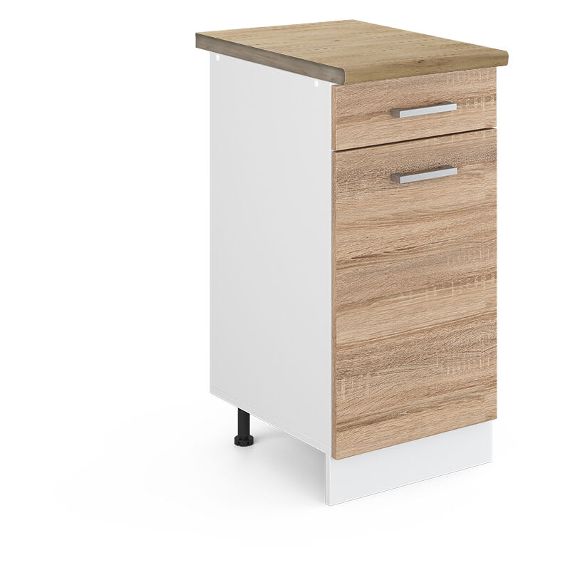 foto del prodotto vicco - mobiletto base per cucina r-line, sonoma, 40 cm , pl rovere