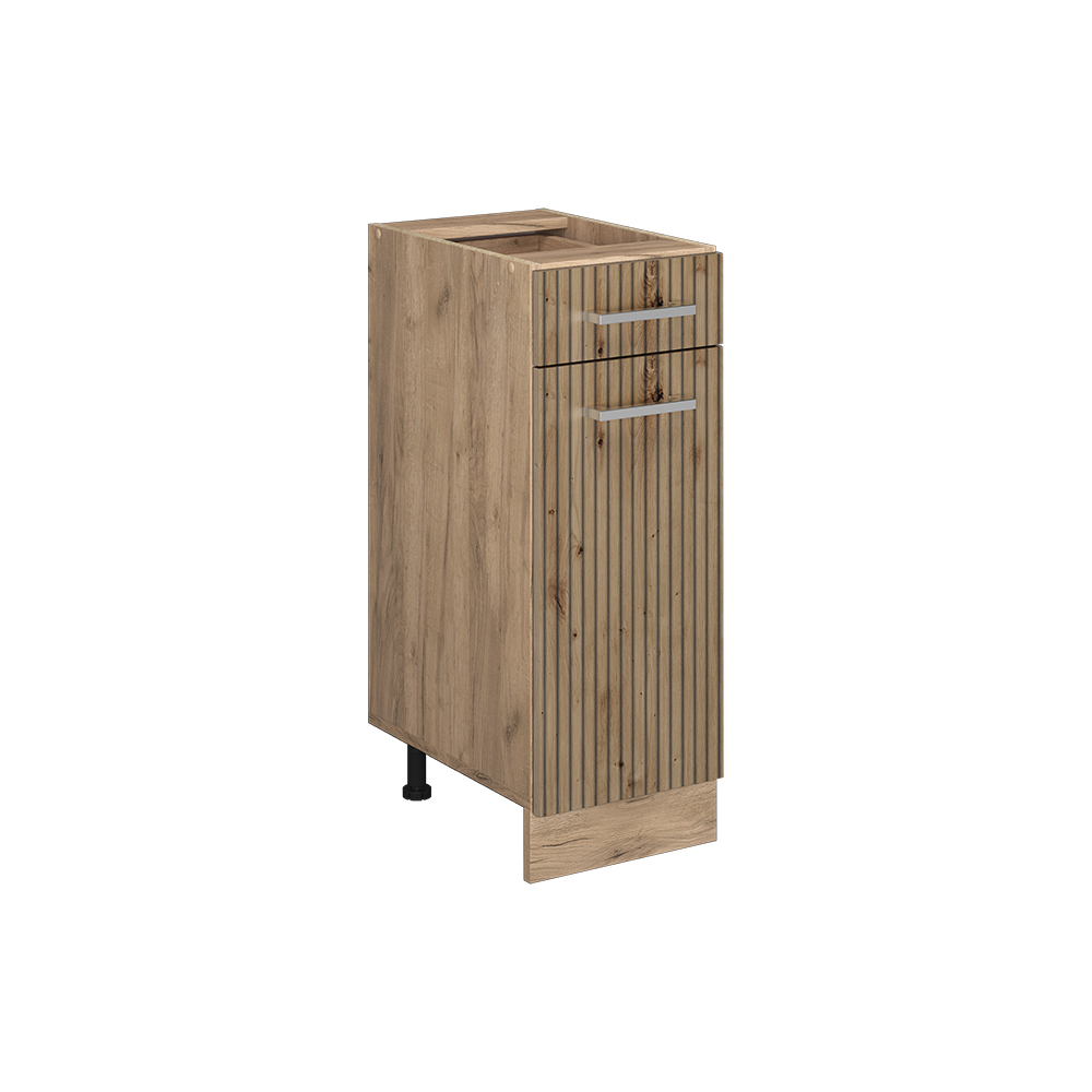 foto del prodotto vicco mobiletto base per cucina rovere artigianale 30 cm senza piano di lavoro