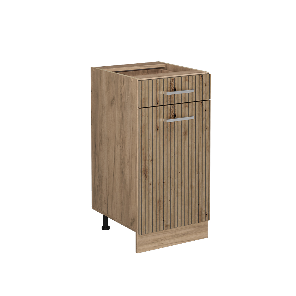 foto del prodotto vicco mobiletto base per cucina rovere artigianale 40 cm senza piano di lavoro