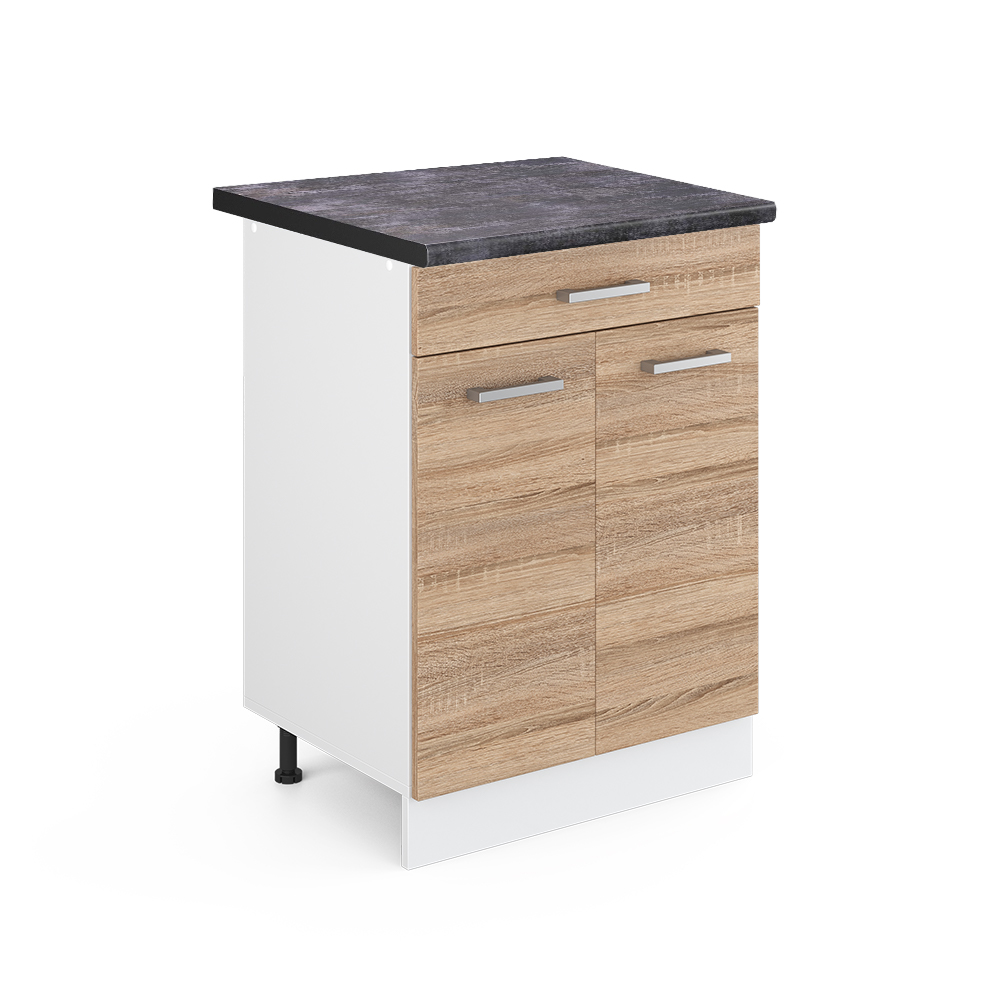 foto del prodotto vicco mobiletto base per cucina sonoma 60 cm con cassetto, pl antracite
