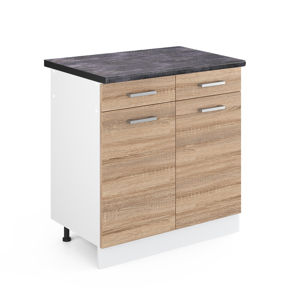 foto del prodotto vicco mobiletto base per cucina sonoma 80 cm , pl antracite