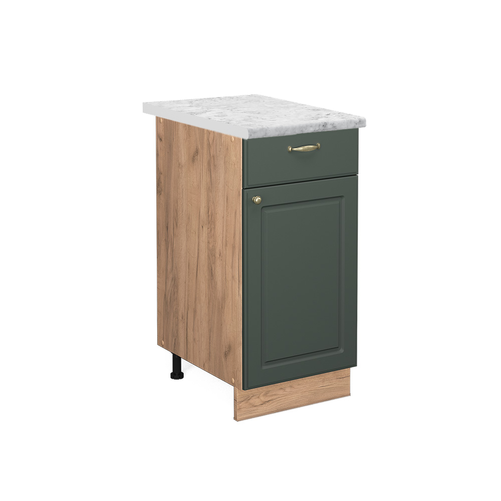 foto del prodotto vicco mobiletto base per cucina verde oro country house 40 cm , pl marmo