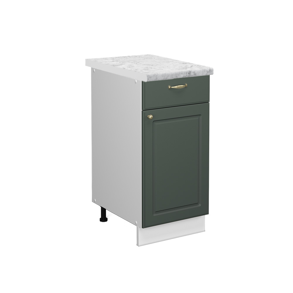 foto del prodotto vicco mobiletto base per cucina verde oro country house 40 cm , pl marmo