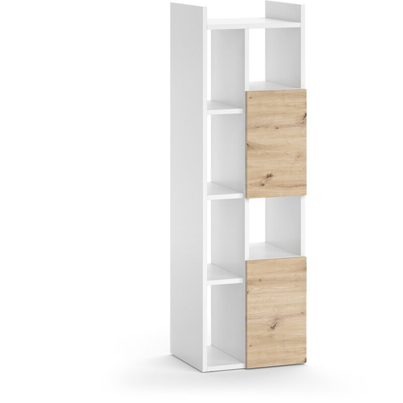 foto del prodotto vicco mobiletto da bagno alf, bianco, 36 x 117 cm con 2 cassetti
