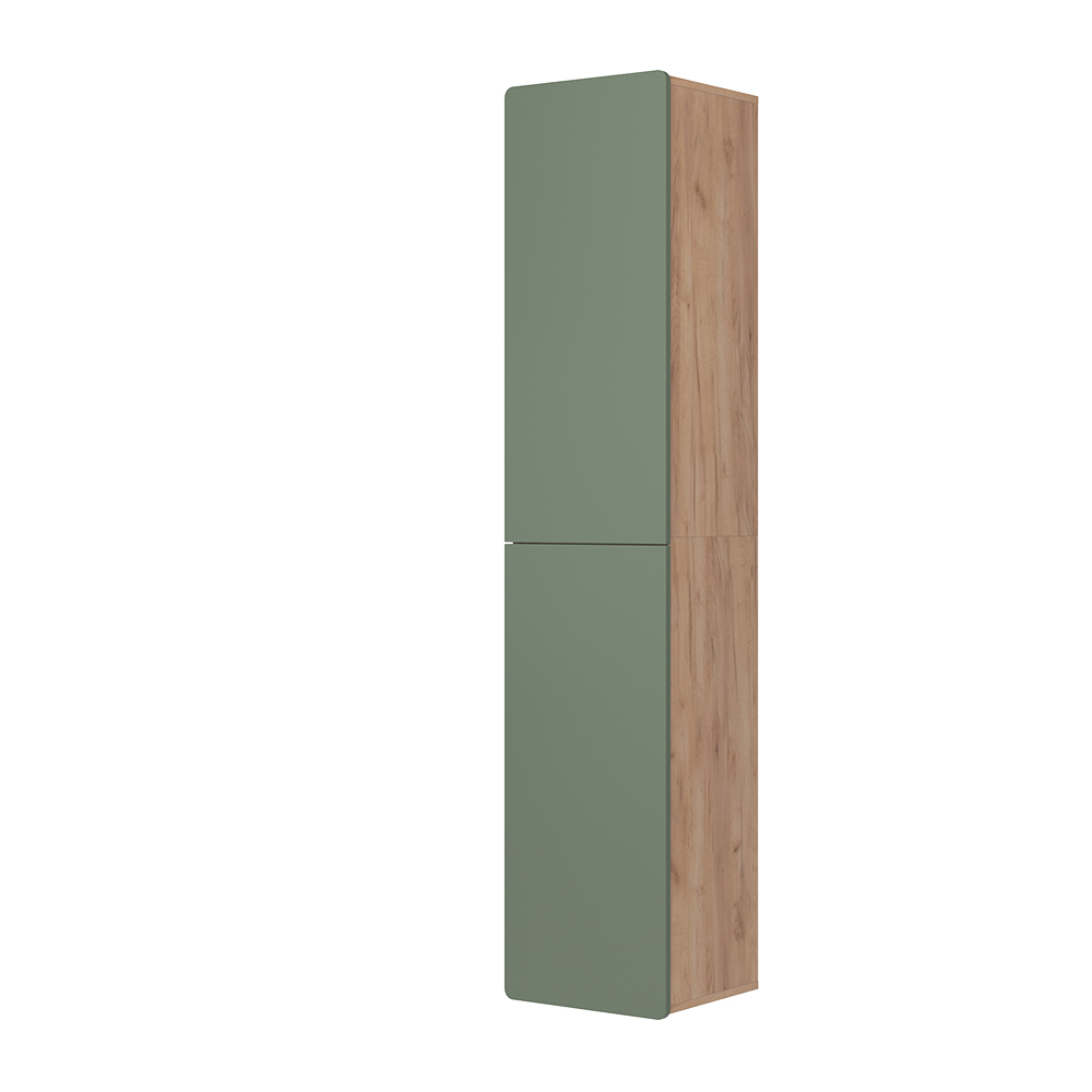 foto del prodotto vicco mobiletto da bagno quercia verde oro 36.6 x 171.6 cm