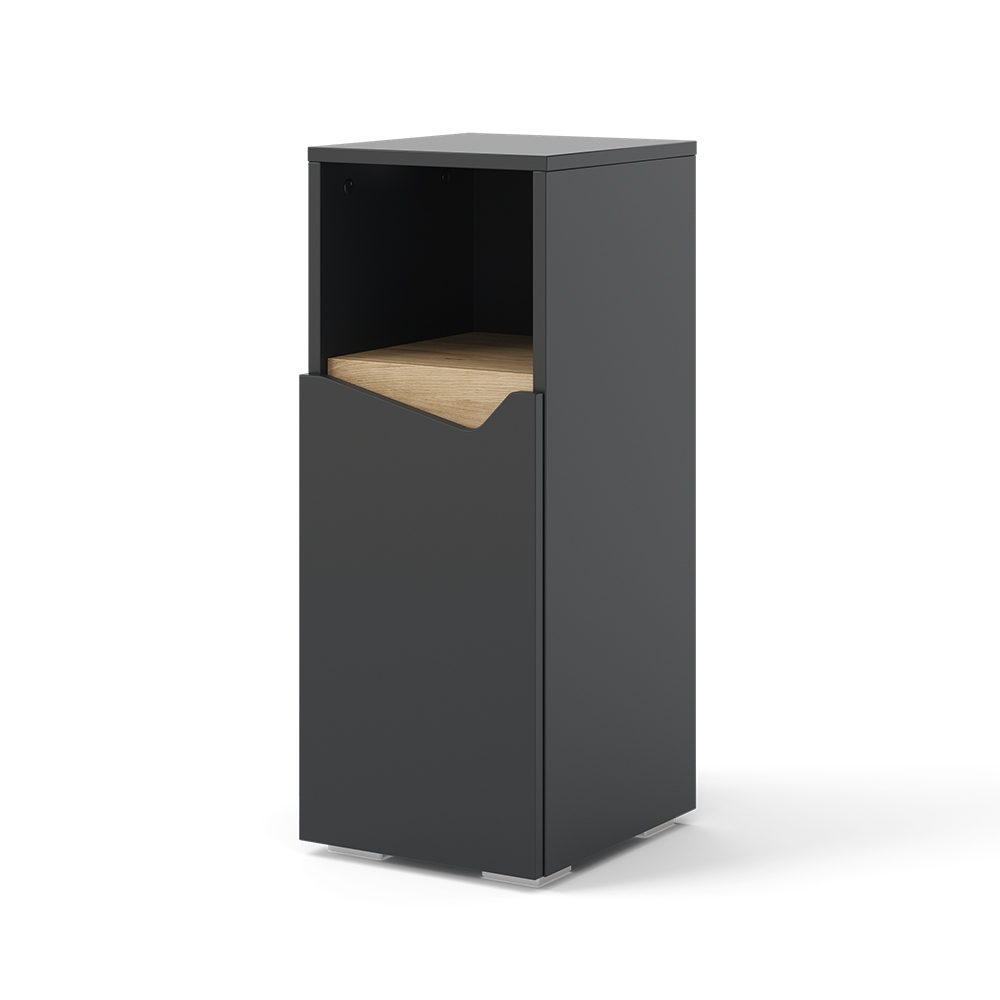 foto del prodotto vicco mobiletto midi antracite 30 x 74.5 cm con porta e vano aperto