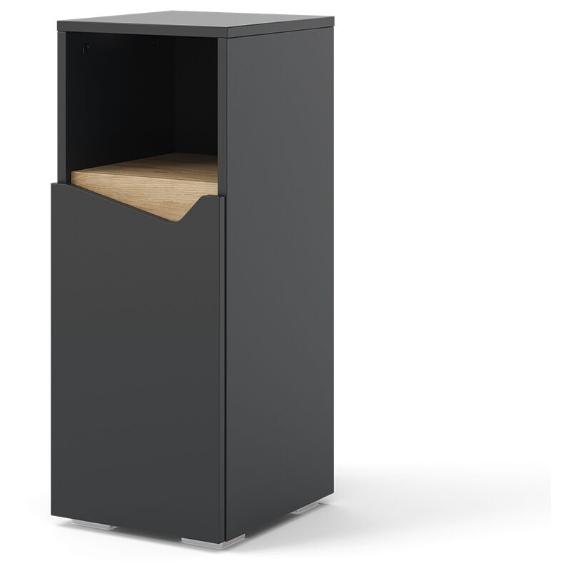 foto del prodotto vicco mobiletto midi marelle, antracite, 30 x 74.5 cm con porta e vano aperto