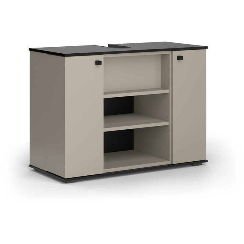foto del prodotto vicco mobiletto per lavabo joli, grigio, 80 x 59 cm con 2 porte