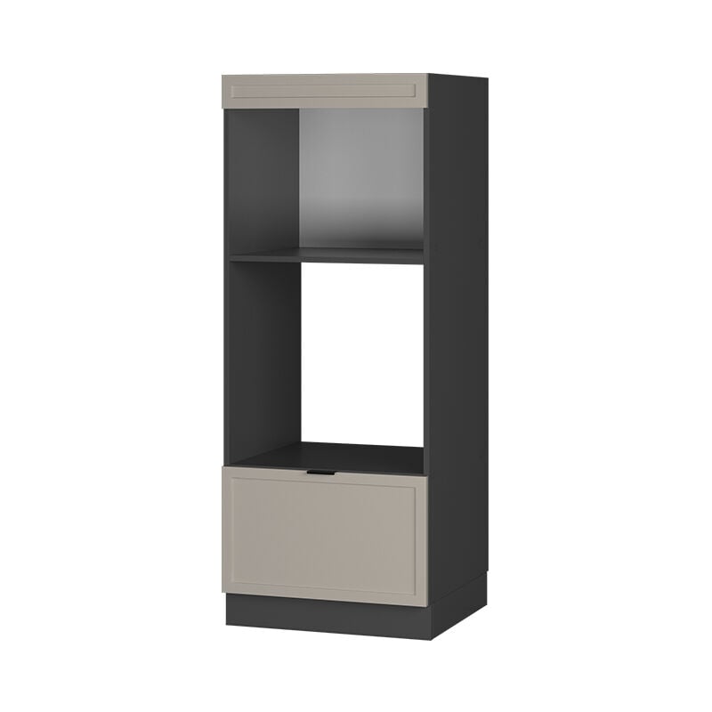 foto del prodotto vicco mobiletto per microonde fame line, grigiobeige, 60 cm aperto