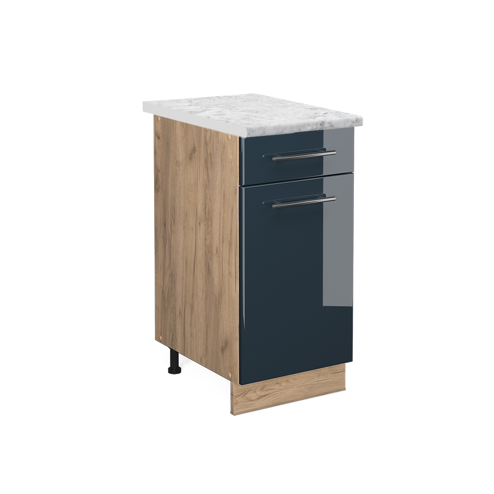 foto del prodotto vicco mobili da cucina blu scuro lucido 40 cm , pl marmo