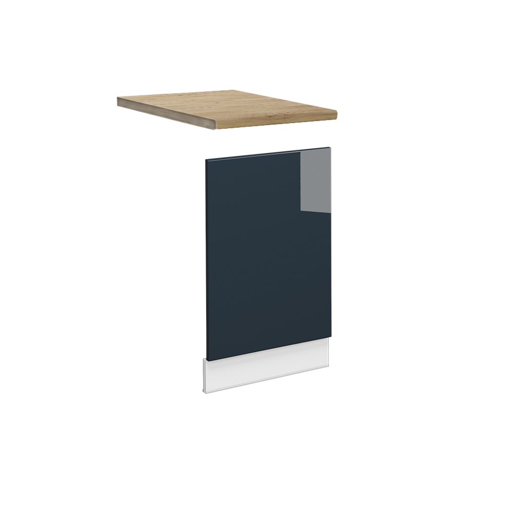 foto del prodotto vicco mobili da cucina blu scuro lucido 45 cm , pl rovere