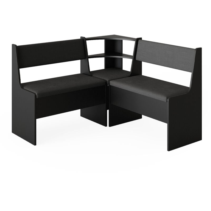 foto del prodotto vicco panca ad angolo roman, nero, 120 x 41.5 cm