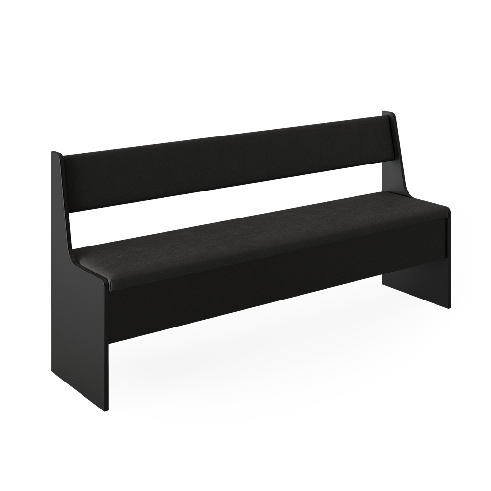 foto del prodotto vicco panca ad angolo roman, nero, 166.6 x 41.5 cm