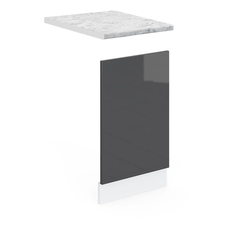 foto del prodotto vicco pannello frontale antracite lucido 45 cm , pl marmo