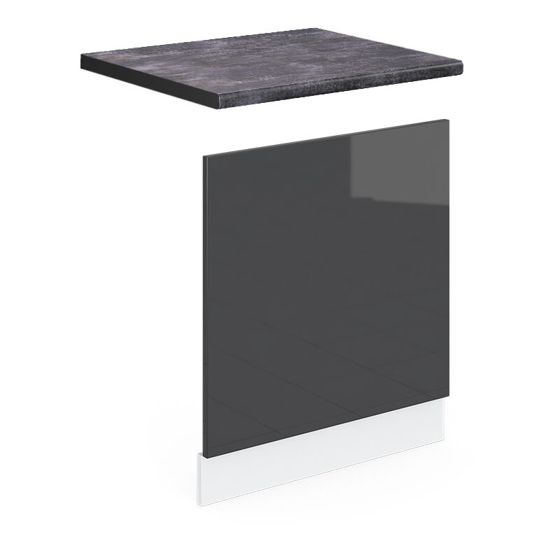 foto del prodotto vicco pannello frontale antracite lucido 60 cm , pl antracite