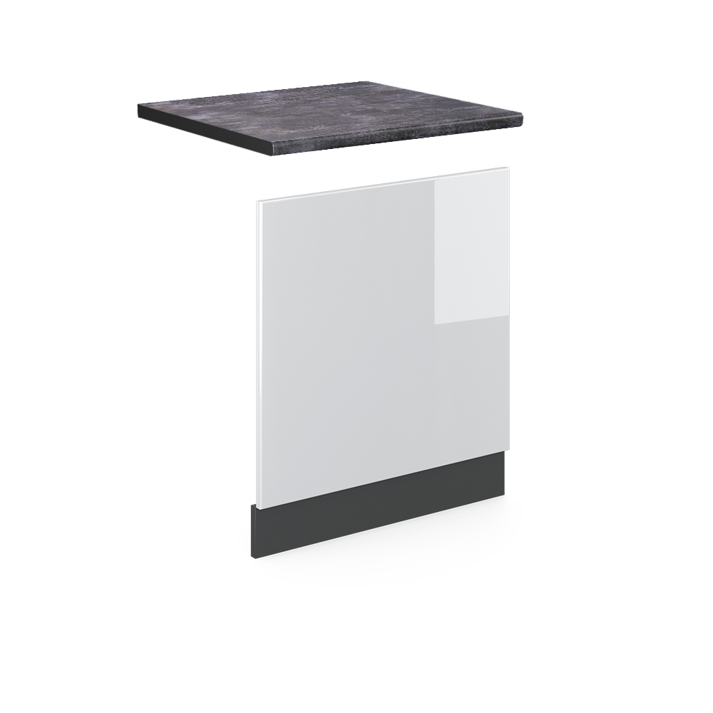 foto del prodotto vicco pannello frontale bianco lucido 60 cm , pl antracite