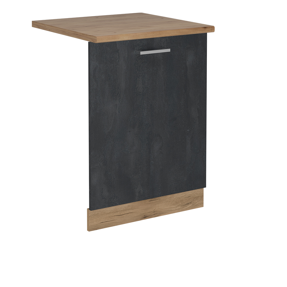 foto del prodotto vicco pannello frontale della lavastoviglie calcestruzzo nero 60 cm , pl rovere