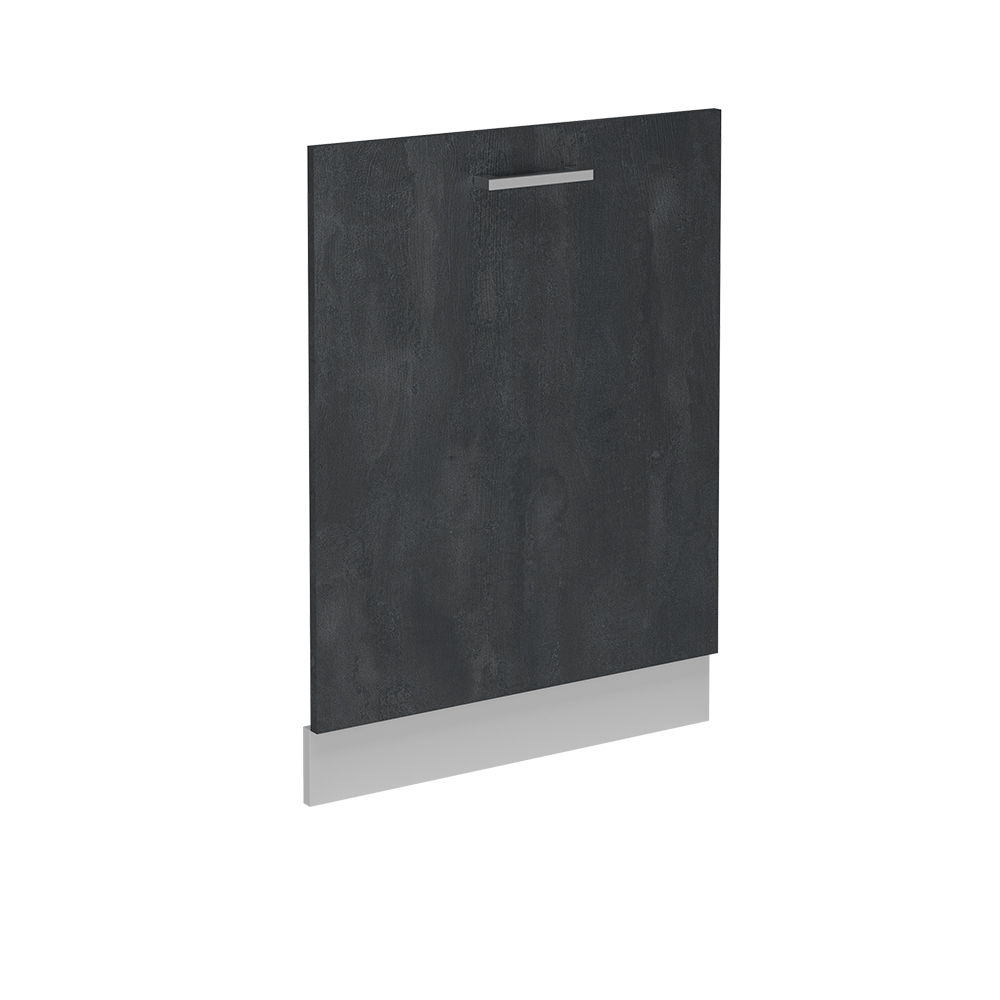 foto del prodotto vicco pannello frontale della lavastoviglie calcestruzzo nero 60 cm senza piano di lavoro