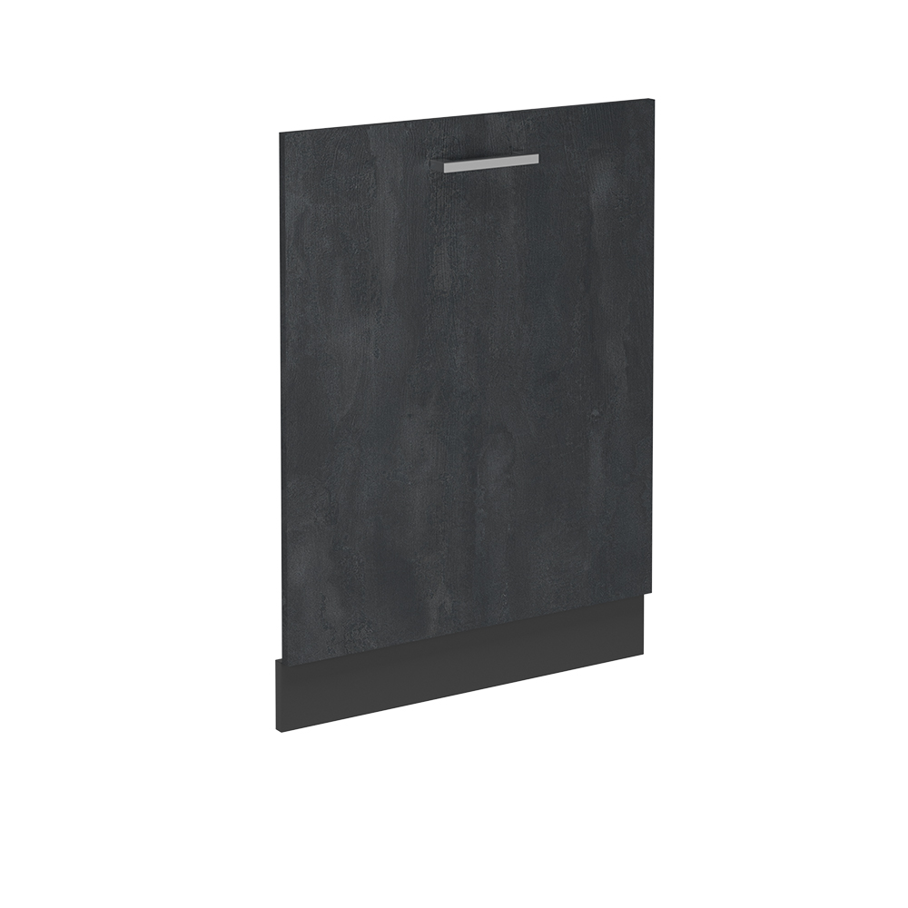 foto del prodotto vicco pannello frontale della lavastoviglie calcestruzzo nero 60 cm senza piano di lavoro
