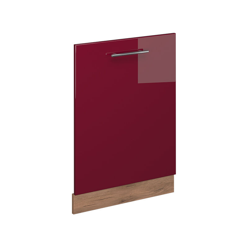 foto del prodotto vicco pannello frontale della lavastoviglie fame line, rosso bordeaux lucido, 60 cm senza piano di lavoro