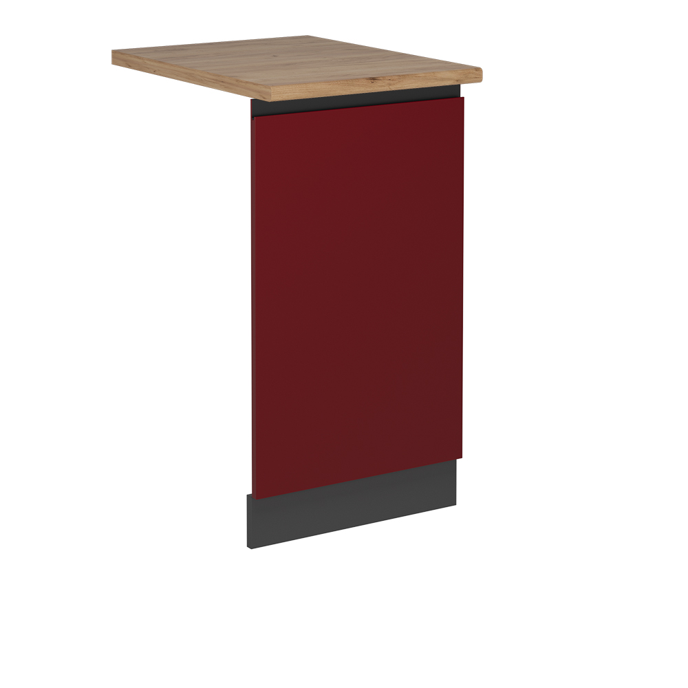 foto del prodotto vicco pannello frontale della lavastoviglie rosso 45 cm , pl rovere