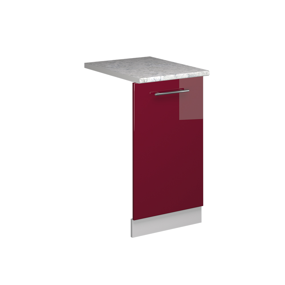 foto del prodotto vicco pannello frontale della lavastoviglie rosso bordeaux lucido 45 cm , pl marmo