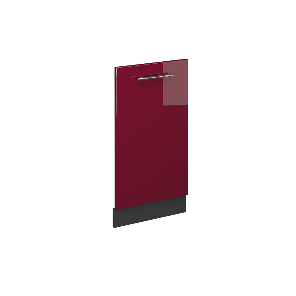 foto del prodotto vicco pannello frontale della lavastoviglie rosso bordeaux lucido 45 cm senza piano di lavoro