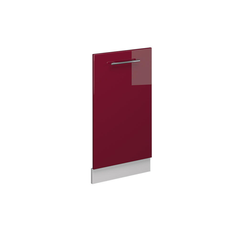 foto del prodotto vicco pannello frontale della lavastoviglie rosso bordeaux lucido 45 cm senza piano di lavoro