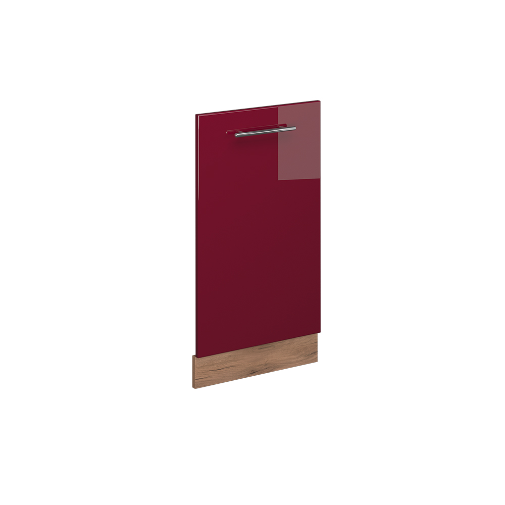 foto del prodotto vicco pannello frontale della lavastoviglie rosso bordeaux lucido 45 cm senza piano di lavoro