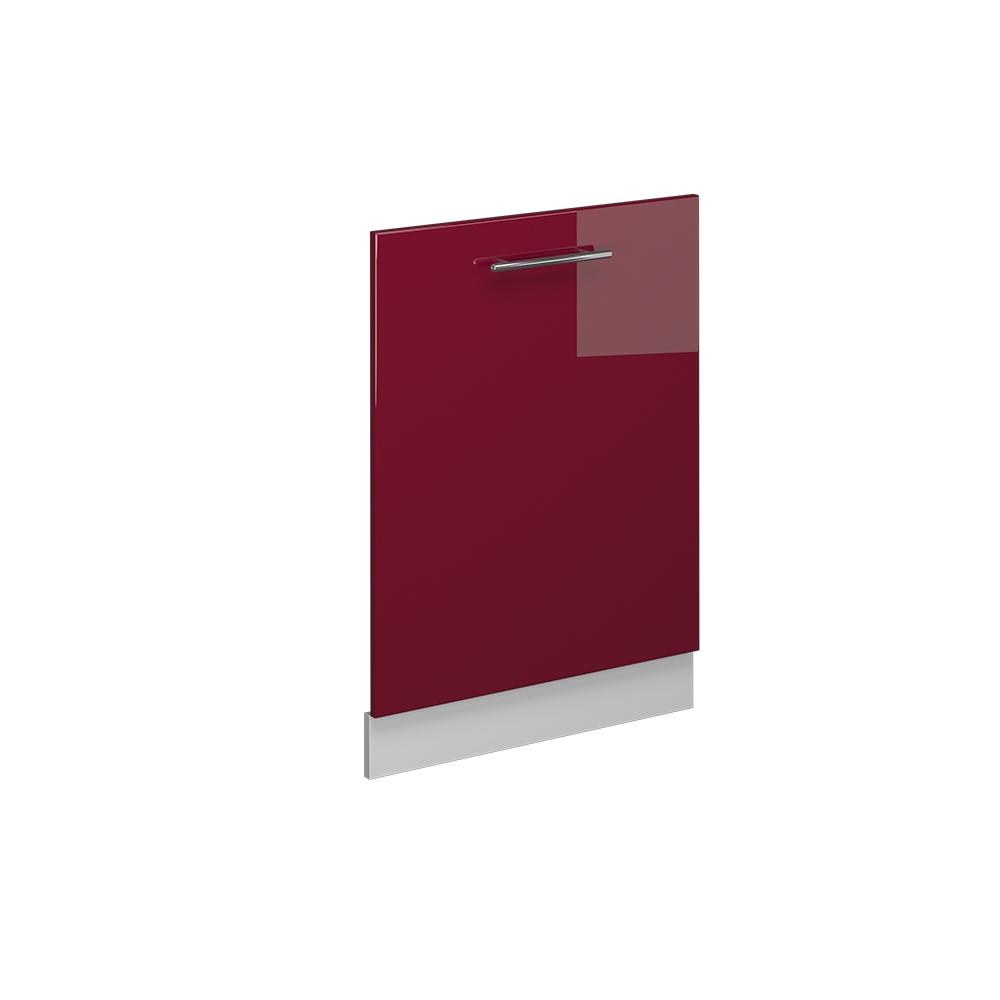 foto del prodotto vicco pannello frontale della lavastoviglie rosso bordeaux lucido 60 cm senza piano di lavoro