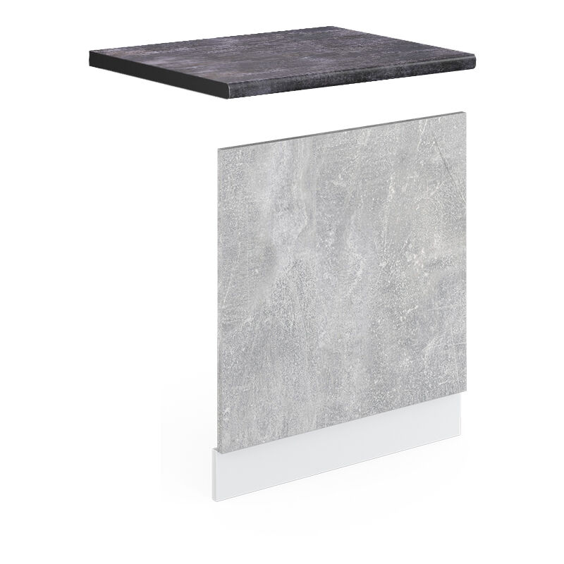foto del prodotto vicco pannello frontale r line, calcestruzzo, 60 cm , pl antracite