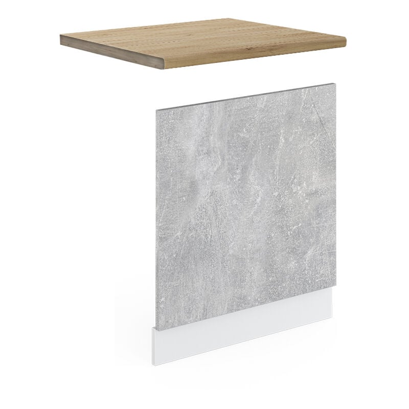 foto del prodotto vicco pannello frontale r line, calcestruzzo, 60 cm , pl rovere